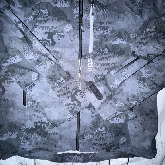 Stio Environ XT Jacket Outerwear Steel Pony Whitebark Camo Men's Size L $429 - Picture 4 of 6
